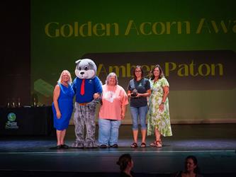 Amber Paton receives the Golden Acorn Award