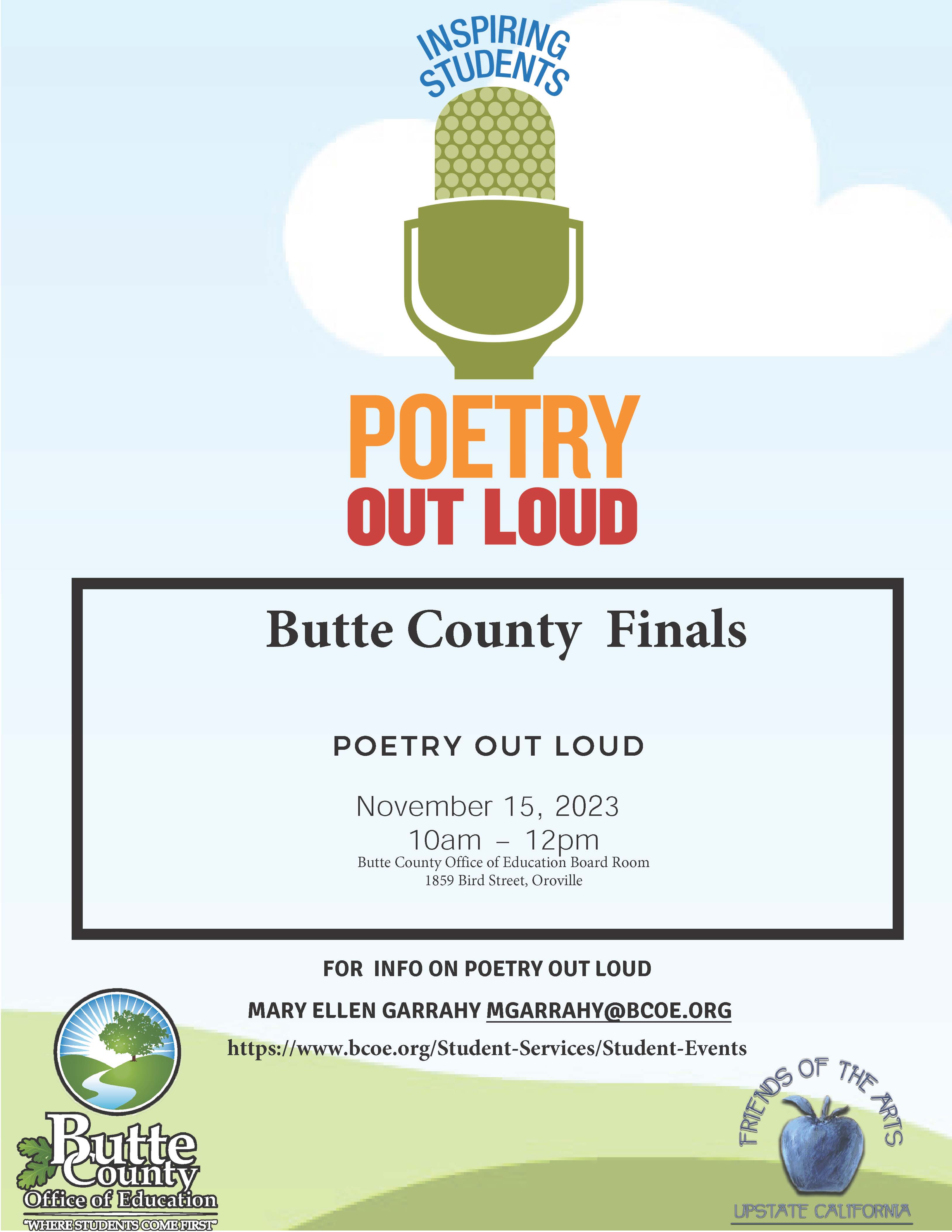 2023-2024 Poetry Out Loud Flyer